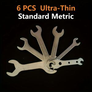 TEMU 6개 초슬림 양방향 렌치 세트 | 장난감 조립, 가구 설치, 야외 수리 및 비상 상황에 필수적인 도구