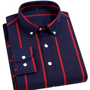 TEMU 남성용 비즈니스 캐주얼 셔츠 - 슬림하고 편안한 핏, 다양한 색상의 클래식 시리즈