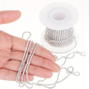 TEMU 1롤 골드 스톤 체인 - 신발, 의류, 네일, 휴대폰 케이스 장식용 DIY 주얼리 만들기 체인 소품, 1000cm (11야드)