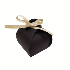 TEMU 50개 빵 모양 캔디 박스, 웨딩 파보어 선물 상자, 핸드메이드 접이식 리본 박스