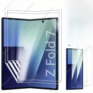 TEMU 2+2는 삼성 갤럭시 Z Fold 7/Z Fold 6/Z Fold 5 케이스에 적합하며, 풀 커버 HD 투명 하이드로겔 필름 2개와 9H 경도 강화 화면 보호 필름 2개 포함
