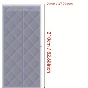 TEMU 1개 자석 도어 커튼 - 드릴 없이 간편 설치, 방풍 및 방한 단열 도어 커튼 (자석 잠금 장치 포함), 거실, 주방, 침실, 테라스용 - 겨울철 따뜻함 & 홈 데코, 자석 도어 커튼, 모던 데코, 튼튼한 원단, 현관 방충망, 현관문 방충망, 현관방충망, 현관 방충망