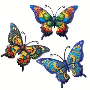 TEMU 3개 세트 금속 나비 철제 벽 장식, 홈 월 데코, 정원, 거실, 침실, 주방, 식당, 현관, 파티오 벽 장식, 바 벽 장식, 야외 벽, 집 문, 창문 벽걸이 조각품