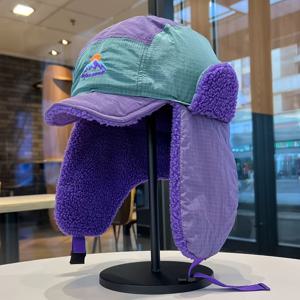 TEMU 파일럿 모자 가을 겨울 남녀공용 아웃도어 방풍 귀보호 레이펑 모자 한국식 소형 산 자수 플러시 스키 모자|남자모자