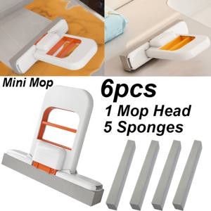 TEMU 6개 물걸레 세트 | 물걸레 1개 + 교체용 스펀지 헤드 5개, 습식 및 건식 사용에 적합, 주방, 거실, 욕실, 자동차에 이상적, 가정, 아파트 및 호텔 필수품, 크리스마스 청소 용품|물걸레청소기
