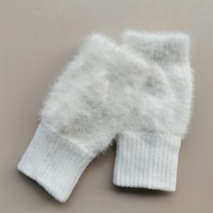 TEMU 퍼지 여성용 장갑 | 귀여운 겨울 액세서리 | 폭신한 핸드워머 | 팔과 손목 보온대 | 패셔너블 아웃도어 웨어