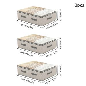 TEMU 3개 세트 대용량 투명창 지퍼백 - 비닐 원단 퀼트, 담요, 옷, 스웨터 보관용 - 휴대용 계절별 홈 정리, 옷장 & 침대 밑 수납