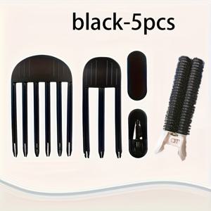 TEMU 두꺼운 앞머리를 위한 5개의 푹신한 헤어 클립, 곱슬머리 뿌리를 고정하기에 완벽합니다. 이 편리한 볼륨 확대 도구는 자연스럽고 풍성하며 손쉬운 헤어스타일을 연출하며 머리카락을 손상시키지 않습니다.