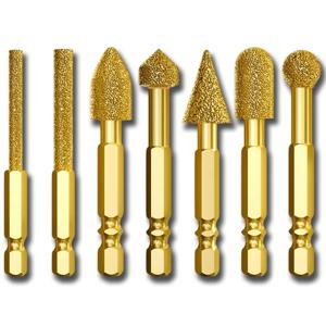 TEMU 연마 헤드 - 헤비듀티 전문 연마, 연마, 조각용 6mm 샹크 - 주철, 스테인리스 스틸, 석재, 금속 호환 - 드릴, 회전 공구 호환 - 정밀 가공, 석공용 파일 - 내구성 있는 및 금속