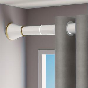 TEMU 다용도 조절식 타이 로드 | 드릴링 불필요, 플라스틱 베이스 포함, 샤워 커튼, 커튼, 도어 커튼 지지대 및 옷장 행거용 텔레스코픽 텐션 로드