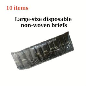 TEMU 플러스 사이즈 일회용 속옷, 특대형 사이즈 70kg-140kg, 미용실 사우나 마사지 호텔 산후조리원 사용에 적합, 블랙 앤 화이트 옵션, 남녀공용, 개별 포장, 무첨가 소재, 깔창 디자인