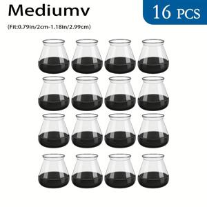 TEMU 16개 카펫 러그용 의자 다리 슬라이더, 라운드 의자 글라이드, 실리콘 가구 다리 보호 캡, 주방 테이블 발 커버, 플라스틱 패드 포함, 스크래치 방지