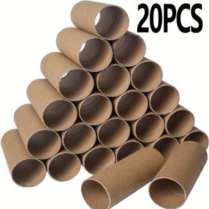 TEMU 20팩 브라운 공예용 롤 - 1.57x3.9인치 초두꺼운 골판지 튜브: 무한한 창의적인 놀이를 위한 아트 프로젝트, 공예, 수제 선물, 파티 장식, DIY 엔지니어링 챌린지에 이상적 - 페인트 및 장식품을 구부리지 않고 보관 - 마블 런, DIY 망원경 제작에 완벽