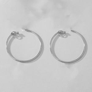 TEMU 2개 세트 스타일리시하고 독특한 메탈 원형 귀걸이 클립, 메탈 후프, 트렌디한 오버사이즈 무피어싱 귀걸이