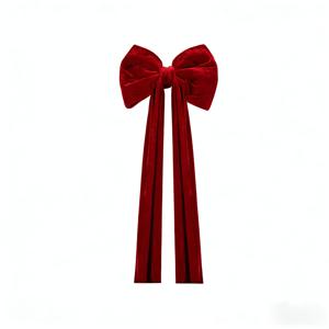 TEMU 대형 빨간색 리본 파티 장식 - 150CM 길이의 새틴 리본, 벨벳 소재, 생일, 결혼식, 크리스마스, 발렌타인데이 및 특별한 행사, 홈 데코, 이벤트 장식 | 우아한 파티 액세서리 | 장식용 리본