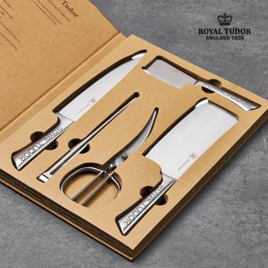 TEMU 로얄튜더 나이프 5종 풀 세트(중식도,쉐프나이프,브런치나이프,가위,집게)