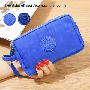 TEMU 미니 3겹 지퍼 레트로 동전 지갑, 휴대용 손목 끈 가방, 휴대폰 파우치 핸드백|핸드폰가방