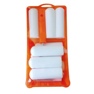 TEMU DIY 미니 4인치 롤러 브러시 세트 10 고밀도 스폰지 홀더 페인트 플레이트