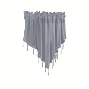 TEMU 1개 W51인치 X H24인치 단색 커튼 삼각형 커튼 문 창문 커튼 주방 커튼 로드 포켓 커튼 주방 거실 커피 및 침실 커튼 장식에 적합