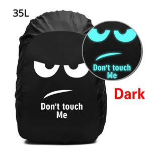 TEMU 야광 '손대지 마세요' 백팩 커버 - 초경량, 5.28-18.49갤런 가방용 - 블루 글로우 디자인의 검정색 - 하이킹, 캠핑, 여행 및 사이클링에 완벽한 장난스러운 디자인 | 여행용 백팩