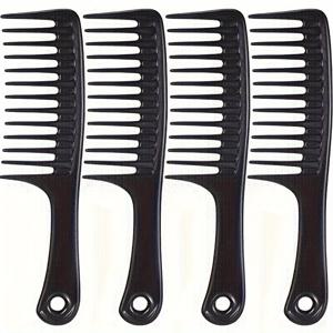 TEMU 4개입 빅토스 헤어 브러쉬 - 정전기 방지 기술이 적용된 넓은 이빨 헤어 브러쉬, 풍성하고 곱슬, 물결, 헤어용 - 긴 머리, 짧은 머리용 헤비 듀티 플라스틱 헤어 브러쉬 - 여성에게 이상적인 크리스마스 선물, 헤어 브러쉬, 헤어 케어