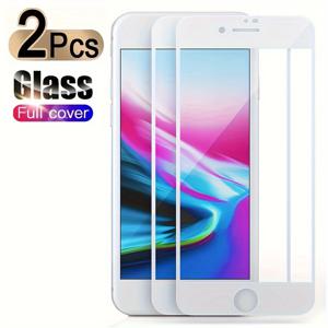 TEMU 아이폰 7, 8, 6, 6S Plus, 2020년부터 2023년까지의 아이폰 SE (SE2 및 SE3 포함)용 완벽한 강화 유리 보호 필름 2개 세트, 화면 보호용으로 설계되었습니다.