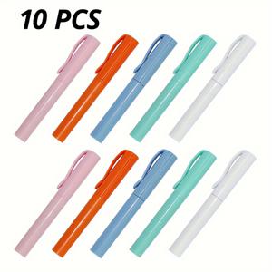 TEMU 3/5/10개 펜 스타일 가위 창의적인 문구용품 미니 접이식 미용 가위 펜 스타일 커버 종이 자르기 가위|편지지