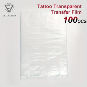 TEMU JC TATTOO 100매 팩 타투 클리어 필름, 타투 전사지, 타투 스텐실 클리어 트레이싱 필름, 클리어 튜터 타투 전사지, 타투 아티스트용 타투 액세서리