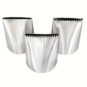 TEMU 3개 대형 스테인리스 스틸 노즐, 설탕 크림 압출 노즐, 크림 케이크 장식 도구, 페이스트리 노즐, 젤리 베이킹 액세서리, L200 L200A L200B