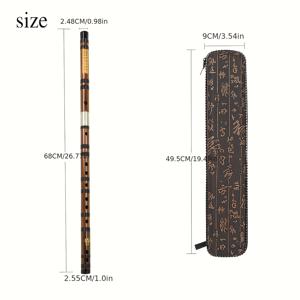 TEMU 1세트 M MBAT 전통 대나무 플루트 5음계 (C#/D/Eb/F/G) - 고대 중국 악기, 목재용 송풍관, 문화적 진정성 공연 및 교육용 - 음악가와 수집가를 위한 이상적인 제품