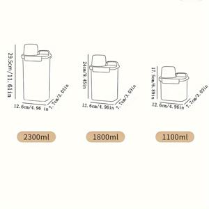 TEMU 2개 대용량 세탁 세제 디스펜서 및 측정 컵 - 누수 방지, 액체 및 분말용 다목적 플라스틱 보관 용기