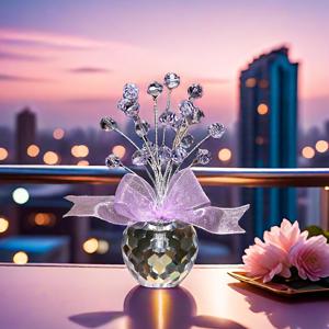 TEMU 1개 반짝이는 꽃, 사과 홈 데코 아이템, 차량 내부 장식품, 선물