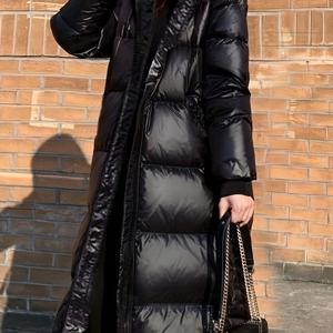 TEMU 후드 롱 패딩 코트