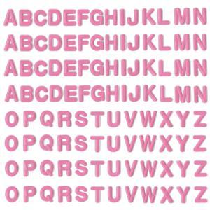 TEMU 104개의 핑크색 글자 패치, A부터 Z까지의 4세트 블루 글자 패치 포함, 모자나 셔츠, 청바지에 바느질 또는 다림질용, DIY 수제 작업에 적합