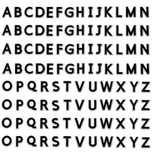 TEMU 104개의 검은색 글자 패치, A부터 Z까지의 4세트 블루 글자 패치 포함, 모자나 셔츠, 청바지에 재봉하거나 다림질로 붙이기 또는 DIY 수제 손재봉용