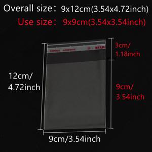 TEMU 1000개 투명 3.93x3.93인치 자체 접착 OPP 선물 포장백 (밀봉 스트립 포함), 액세서리 포장용 - 보석, 키체인, 펜던트, 소형 선물, 수제 포장 제품에 적합