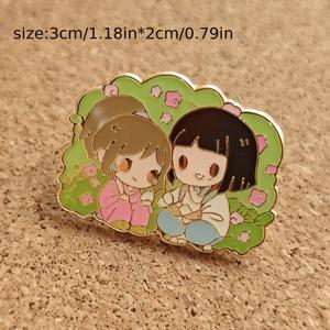 TEMU 수다케 귀여운 애니메널 에나멜 핀, 미니멀한 만화 브로치, 백팩 장식용 신기한 금속 배지, 애니메 팬들을 위한 완벽한 휴일 선물