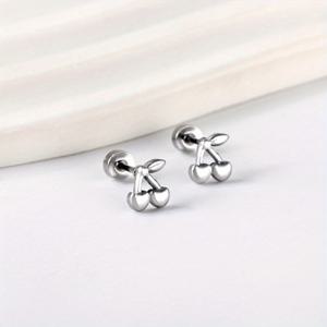 TEMU 매일 착용하고 데이 선물로도 완벽한 귀여운 벚꽃 모양 스테인리스 스터드 귀걸이 한 쌍.