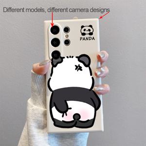 TEMU 삼성 갤럭시 S25 S24 S23 S22 S21 S20 울트라 S25 S24 S23 S22 S21 S20+ S25 S24 플러스 S20Fe S21Fe S23Fe S24Fe S10 플러스 S10E 노트 20 울트라 10+용 앵그리 판다 소프트 폰 케이스, 직선 에지 충격 방지 낙하 방지 보호 커버 쉘