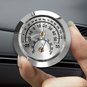 TEMU 5Cm/1.97Inch 물리적 기계식 온도계, 비전기 및 비자석, 실내 및 실외 사용에 적합, 자동차, 자동차 장식 및 실내 장식에 포함