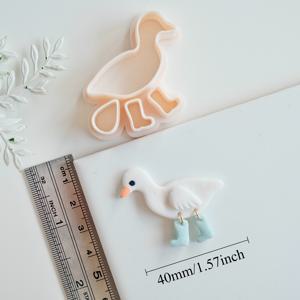 TEMU 닭 오리 수탉 모양 폴리머 클레이 커터 귀여운 소프트 포터리 클레이 몰드 DIY 귀걸이 목걸이 쥬얼리 커팅 도자기 도구