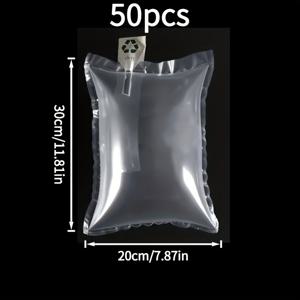 TEMU 100개 에어 쿠션 백, 펫 버블 봉투, 포장 폼 백, 충격 방지 패드 봉투, 사무용품, 운송 소재, 내구성 있는 보호 완충재