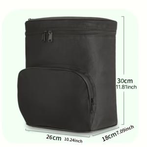 TEMU 및 전기 자전거용 대형 헬멧 가방, 전기 스쿠터용 전면 수납 파우치, 검정 우비 수납 가방, 휴가, 직장, 외출에 적합.|자전거헬멧|전기자전거|전기스쿠터