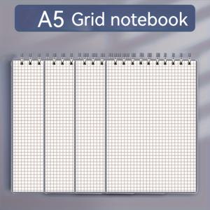TEMU 4 A5 격자/라인 스타일 바운드 노트 세트 - 학생 및 전문가를 위한 방수 소프트 가죽 저널, 디자인, 일상적인 사무용품