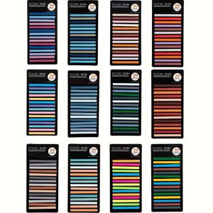 TEMU 12개 울트라-파인 형광 스티키 노트 인덱스 탭, 300개 - 투명 방수 PET, 사무실, 독서 및 노트용 컬러풀 & 정리