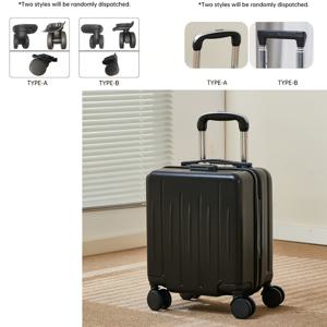 TEMU 고품질 14인치 ABS 캐리어, 기내용 사이즈 40x30x20cm, 스프링 항공 탑승 가능한 여행 가방, TSA 잠금장치 및 스피너 휠, 3단 텔레스코픽 핸들, 미니 여행 케이스 9가지 색상 (블랙, 화이트, 실버리, 옐로우, 핑크, 로즈 골드, 민트 그린, 베이지) - 크리스마스 선물