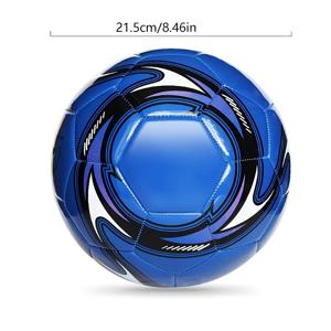TEMU 성인용 사이즈 5 축구공, 직경 21.5cm, PVC 스티치 내구성 강화 고급 디자인, 사계절 사용 가능, 편리한 핸들링