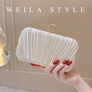 TEMU 살구색 러셔드 이브닝 클러치, 연회, 결혼식, 파티용 고급 새틴 핸드백, 지갑형 지갑, 고급스럽고 패셔너블한 이브닝 드레스 가방, 엔벨로프 클러치, 작은 사각형 파티 가방, 우아한 박스백, 연회 클러치 크로스백, 고급 이브닝 가운 파티 파우치, 세련된 사교계 스타일 여성용 크로스백 패션 핸드백