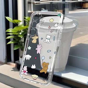 TEMU 삼성 갤럭시 A02 A03S A04 A05S A06 A13 A14 A15 A16 5G A21S A22 A23 A24 A25 A32 A34 A35 A50 A52 A53 A54 A55 A73 S21 울트라 S22 플러스 S23+ S24 FE S25 호환 휴대폰 케이스, 만화 투명 낙하 방지 풀커버 TPU 케이스, 심플하고 스타일리시한 디자인 Sh