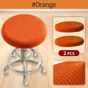 TEMU 2개 세트 원형 스툴 커버, 바 의자 커버 – 탈부착 및 세탁 가능